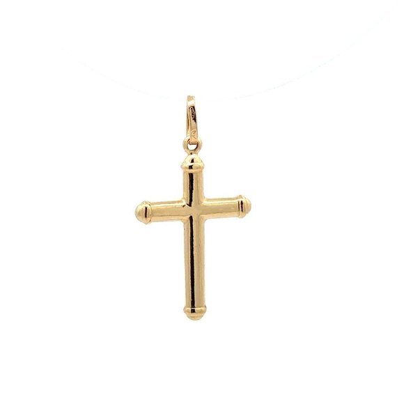 18K Gold Pendant Cross Jesus Christ Religious - Picture 3 of 9